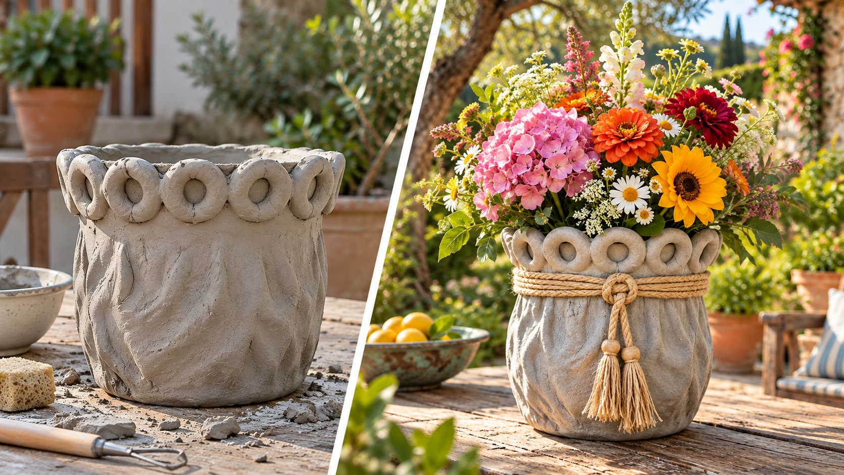 How to Make a Beautiful Clay Flower Pot at Home